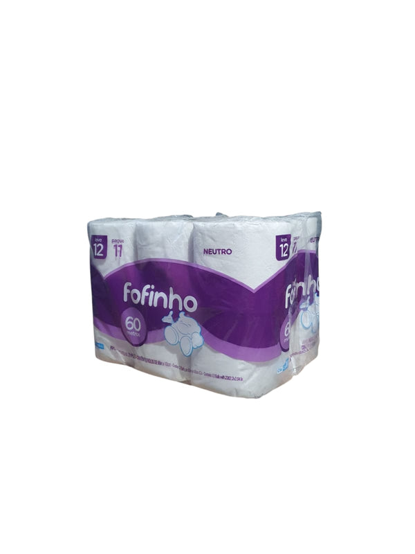 Papel Higiênico Folha Simples - 12 Rolos (60 Metros)